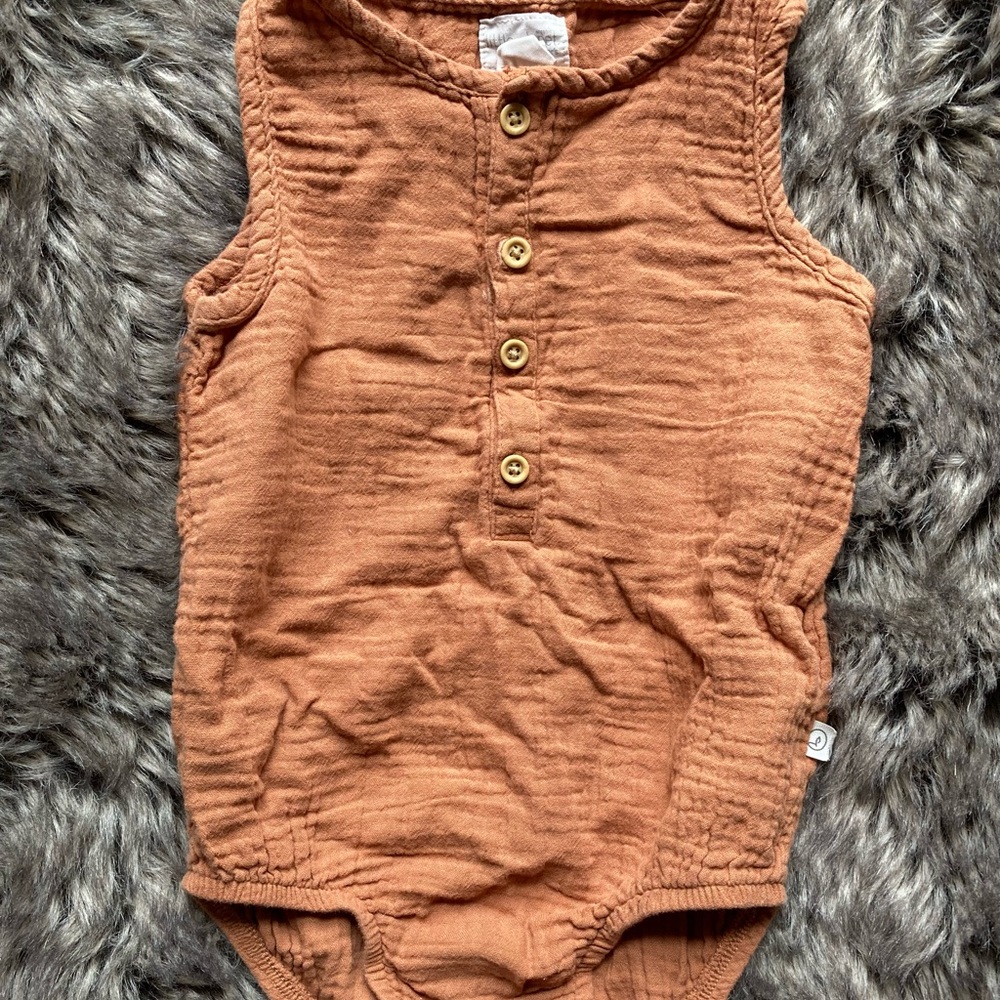 Unisex Organic Cotton Gauze Sunsuit